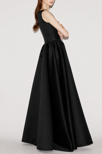 JUNIPER GOWN BLACK DOUCHESSE