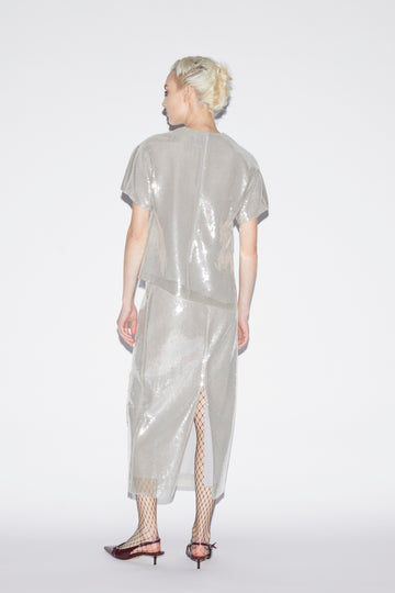 OAKLEY SKIRT SILVER SEQUINS