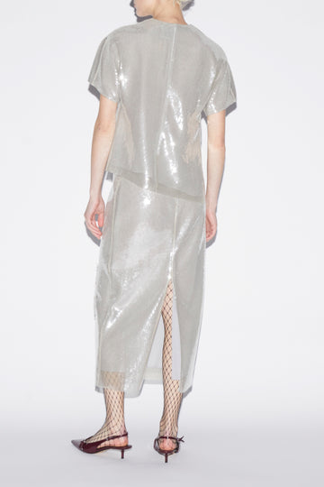 OAKLEY SKIRT SILVER SEQUINS