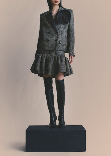 YVES JACKET BLACK GOLD LUREX TWEED