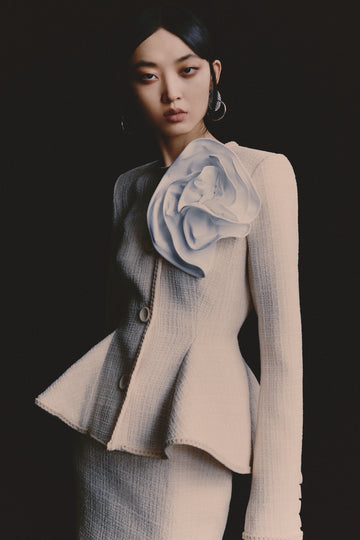 AGAR JACKET OFF WHITE TWEED