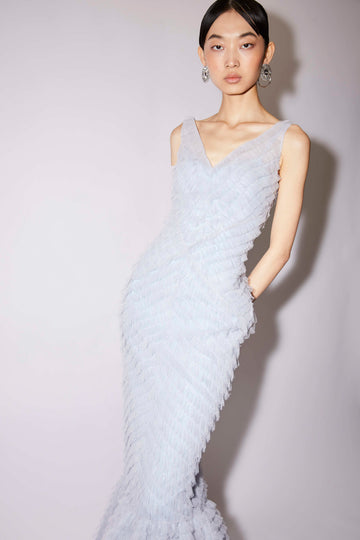 JANINA DRESS HALOGEN BLUE TULLE