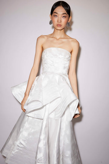 ROSINA DRESS WHITE JAQUARD