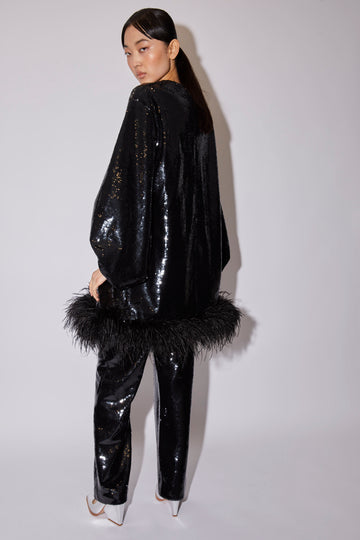 NORMAN TROUSERS BLACK SEQUINS