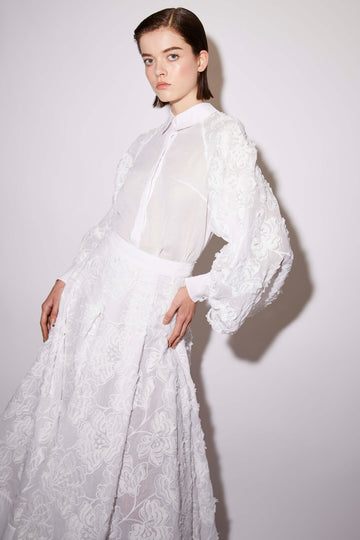 FERNANDA SHIRT WHITE EMBROIDERED COTTON