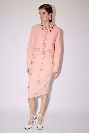 HELENE JACKET APRICOT BLUSH EMBELLISHED CREPE