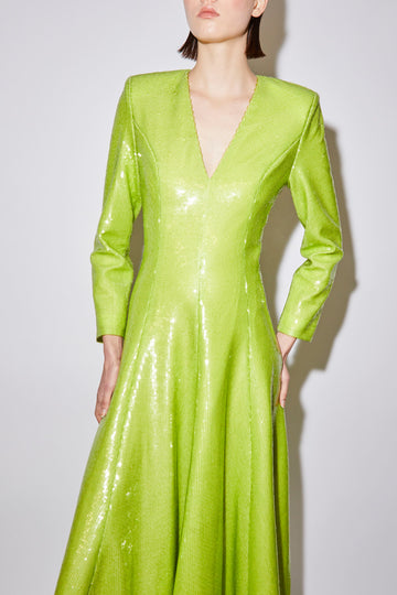 ANDY DRESS LIME PUNCH SEQUINS