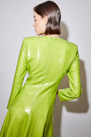 ANDY DRESS LIME PUNCH SEQUINS