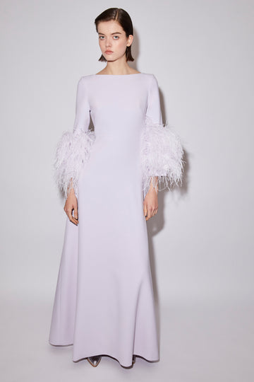 REIGN GOWN LILAC FOG CREPE