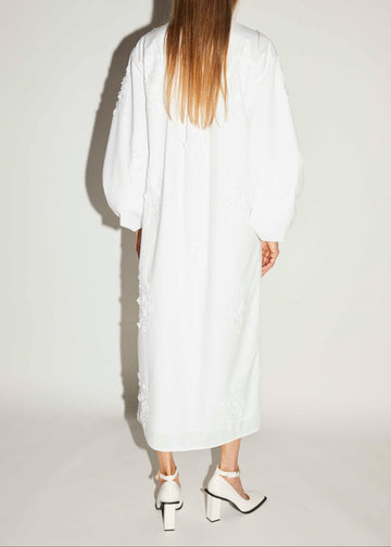 ALISTAIR DRESS WHITE EMBROIDERED COTTON