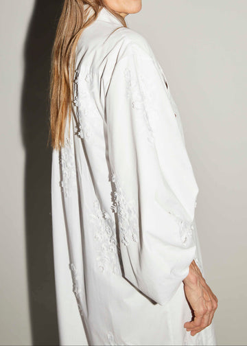 ALISTAIR DRESS WHITE EMBROIDERED COTTON