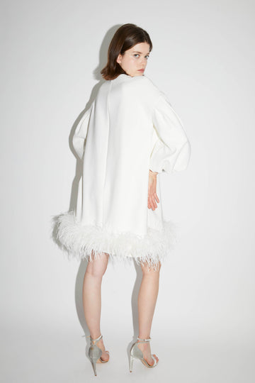 POPPY DRESS WHITE CREPE