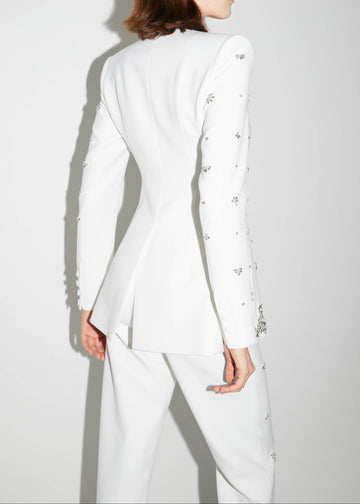 KIM JACKET WHITE EMBELLISHED CREPE