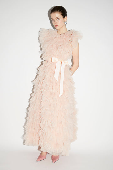 ANNALISE GOWN PEACH TULLE