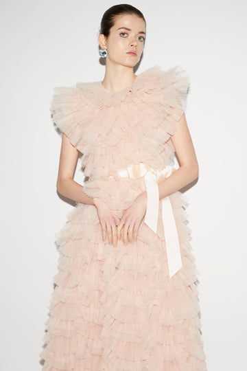 ANNALISE GOWN PEACH TULLE