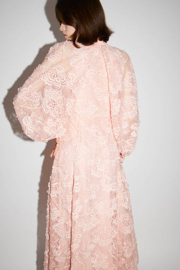 LILLI DRESS PINK EMBROIDERED TULLE