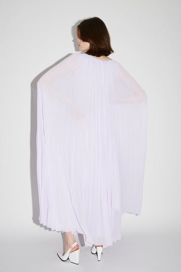 BERYL DRESS PURPLE PLEATED GEORGETTE
