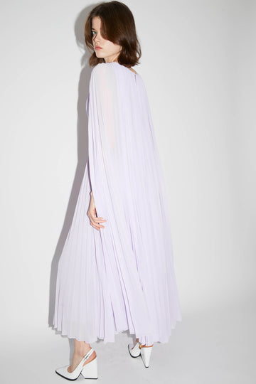 BERYL DRESS PURPLE PLEATED GEORGETTE