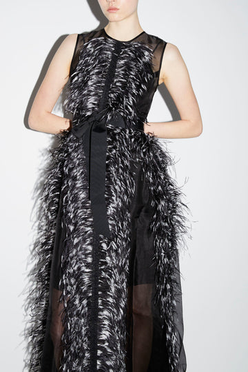 BEAU GOWN BLACK ORGANZA