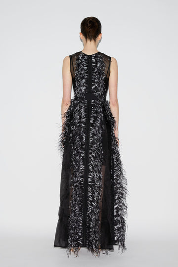 BEAU GOWN BLACK ORGANZA