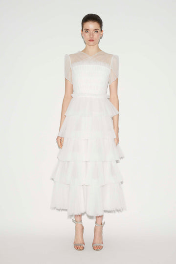 MAE DRESS WHITE TULLE