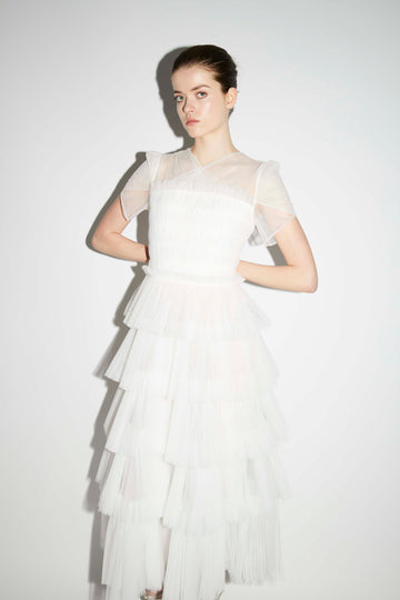 MAE DRESS WHITE TULLE