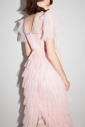 GIULIANA DRESS PINK TULLE