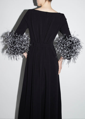 REIGN GOWN BLACK CREPE