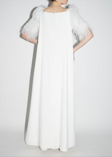 HORTENSE GOWN PURE WHITE CREPE
