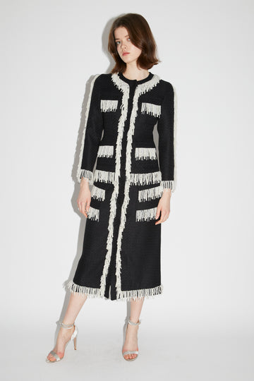 CECIL JACKET TWEED BLACK/WHITE