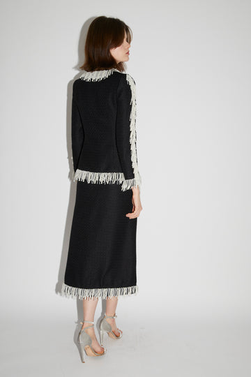 CECIL JACKET TWEED BLACK/WHITE