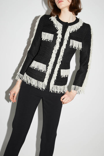 CECIL JACKET TWEED BLACK/WHITE