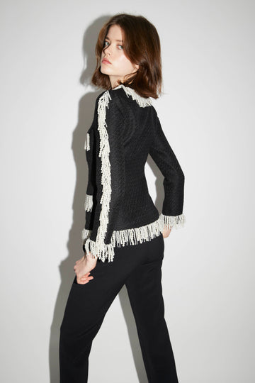 CECIL JACKET TWEED BLACK/WHITE