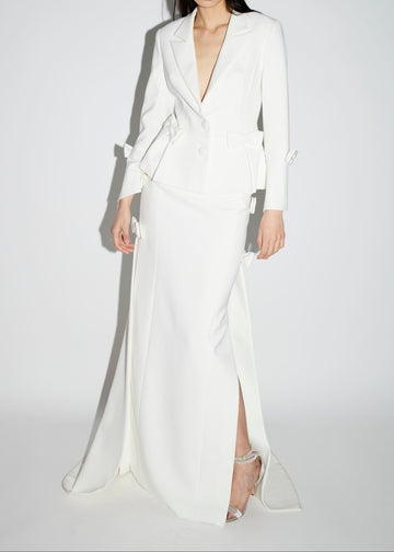 SANNA JACKET PURE WHITE CREPE