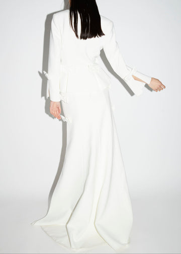 SANNA JACKET PURE WHITE CREPE