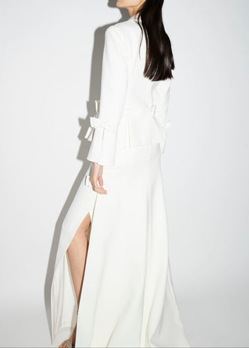 SANNA JACKET PURE WHITE CREPE
