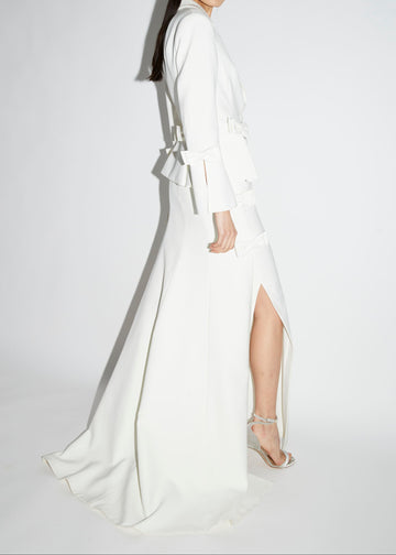 SANNA JACKET PURE WHITE CREPE