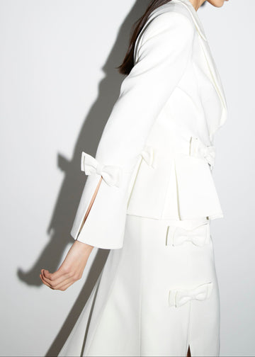 SANNA JACKET PURE WHITE CREPE