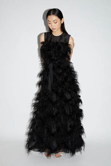 MYSTIQUE GOWN BLACK ORGANZA