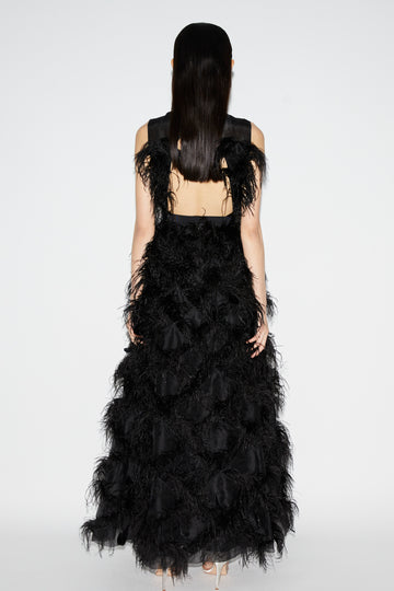 MYSTIQUE GOWN BLACK ORGANZA