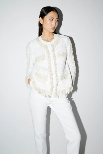 FRANCESCA TROUSERS WHITE CREPE