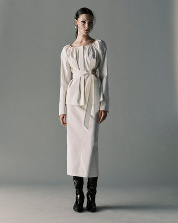 ALVA JACKET WHITE TAFFETA