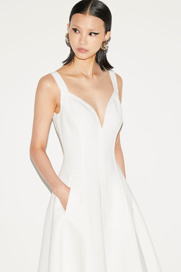 BRIDGET DRESS WHITE SCUBA