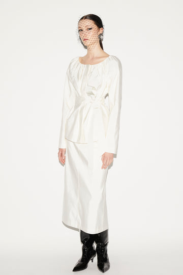 ALVA JACKET WHITE TAFFETA