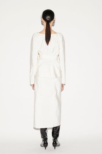 ALVA JACKET WHITE TAFFETA