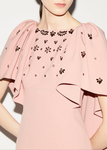 MARGARITA GOWN ANTIQUE ROSE EMBELLISHED CREPE