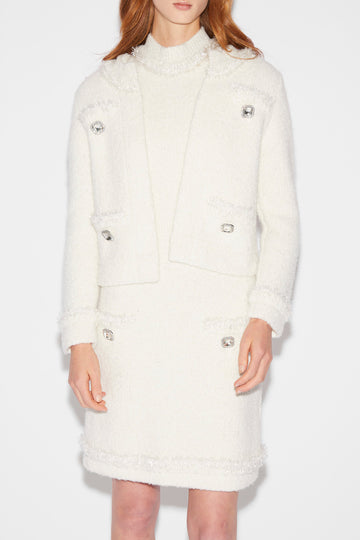 TABITHA JACKET WHITE KNIT BOUCLE