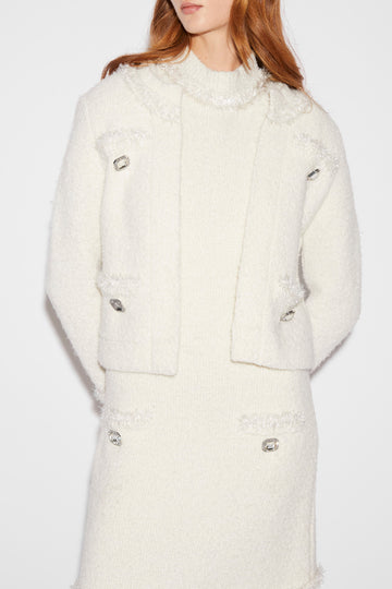 TABITHA JACKET WHITE KNIT BOUCLE