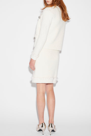 TABITHA JACKET WHITE KNIT BOUCLE