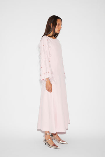CLOVER GOWN ROSE EMBELLISHED CREPE
